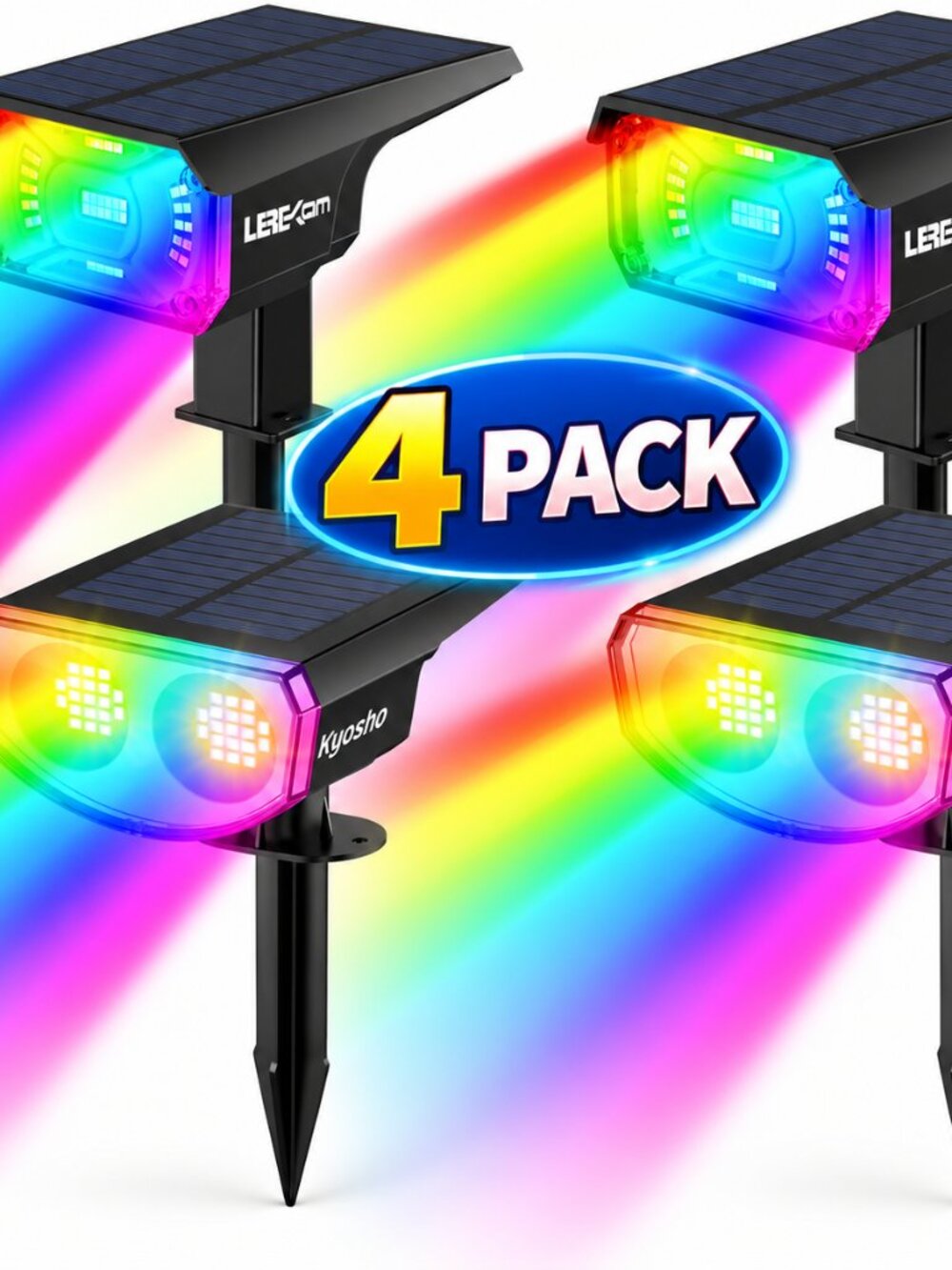 NEW 4 Pack Solar Halloween Decorations Outdoor Halloween Lights Outdoor